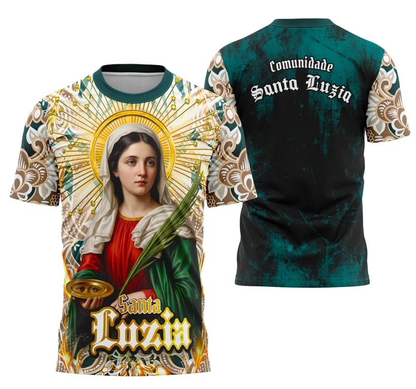Camisa Santa Luzia Católica Religião