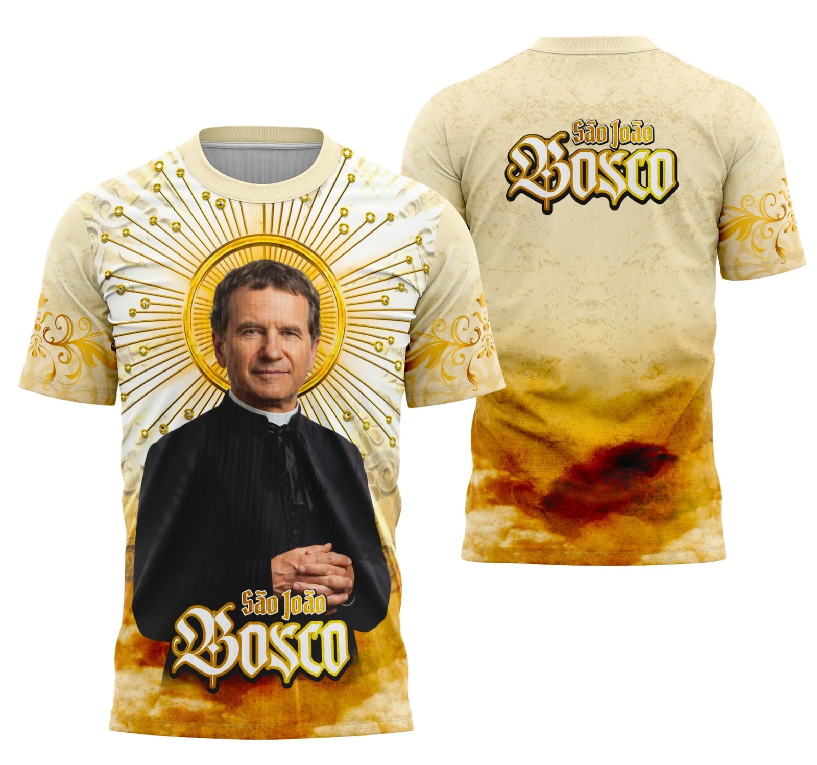 Camisa São João Bosco Católica Religião - Janete Artes