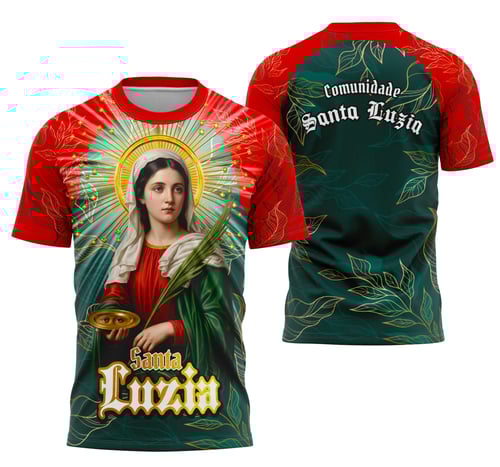 Camisa Santa Luzia Católica Religião