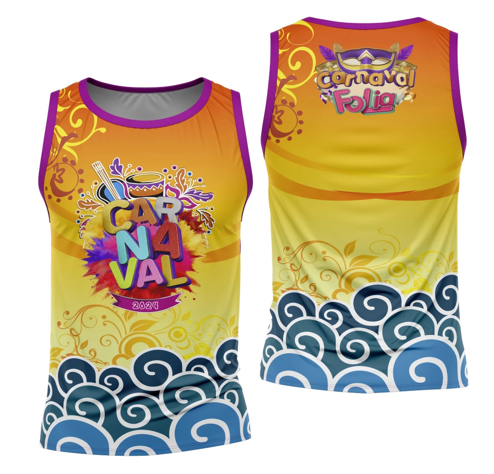 Arte Camisa Bloco Abadá Sublimação Carnaval 2026 - Modelo 16