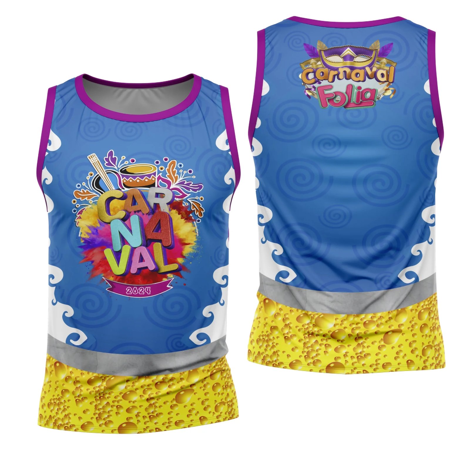 Arte Camisa Bloco Abadá Sublimação Carnaval 2026 - Modelo 36