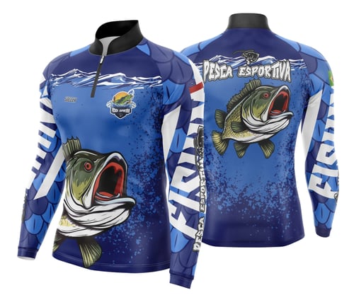 Arte Camisa Pesca Fishing Mar Azul