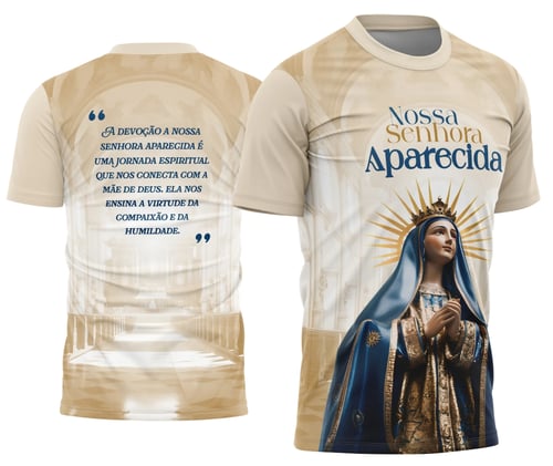 Arte Camisa Religiosa Nossa Senhora Aparecida - 0002 - Religião