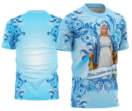Arte Camisa Religiosa Nossa Senhora das Graças - 0007 - Religião