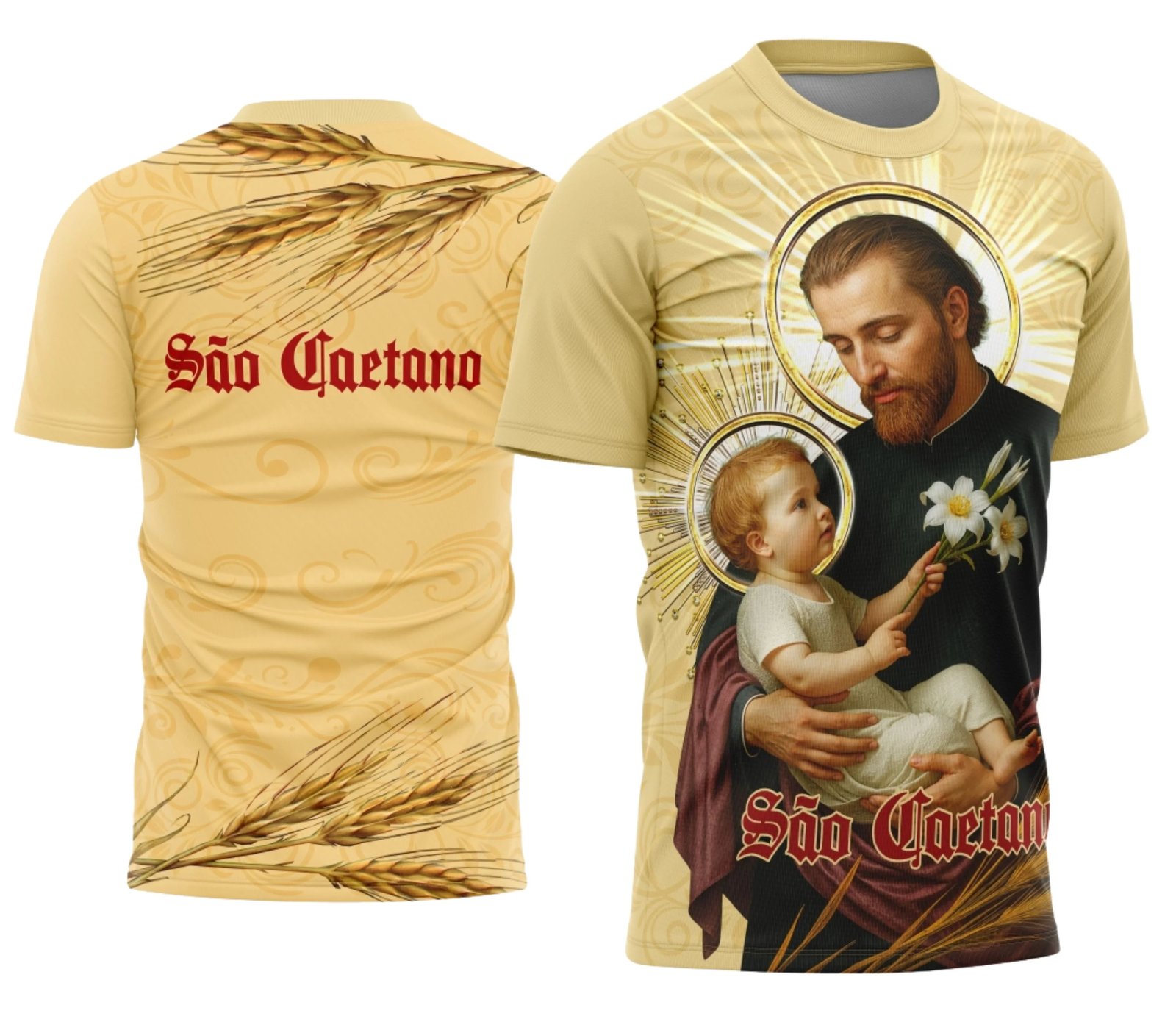 Arte Camisa Religiosa Santo São Caetano - 0015 - Religião
