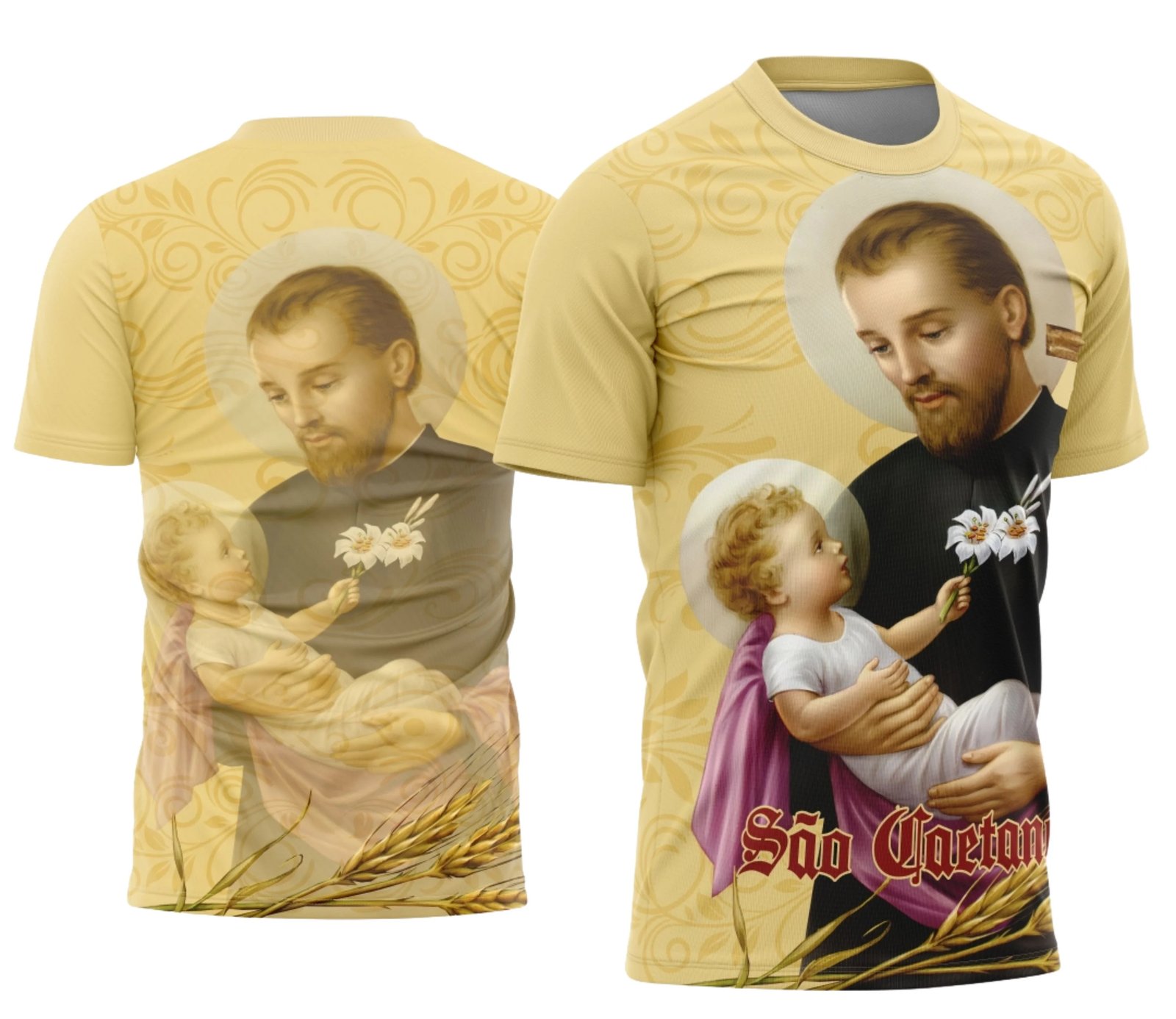 Arte Camisa Religiosa Santo São Caetano - 0016 - Religião