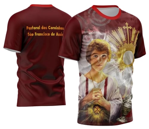 Arte Camisa de Religião São Tarcísio Coroinhas camiseta Sublimação Modelo 02