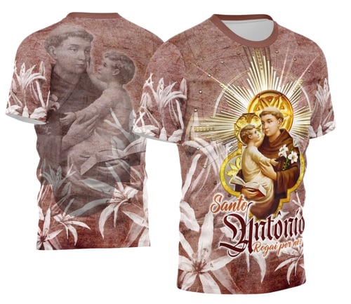 Arte Camisa Santo Antônio Religião 2026