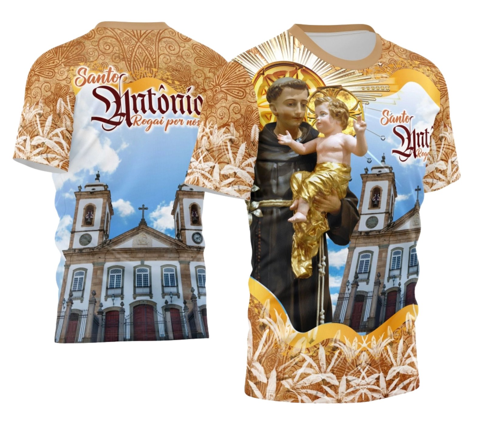 Arte Camisa Santo Antônio Religião 2026
