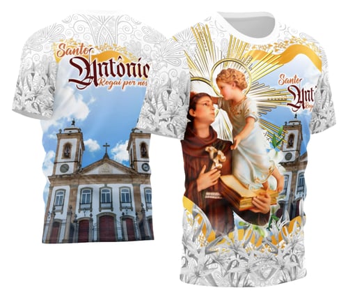 Arte Camisa Santo Antônio Religião 2026