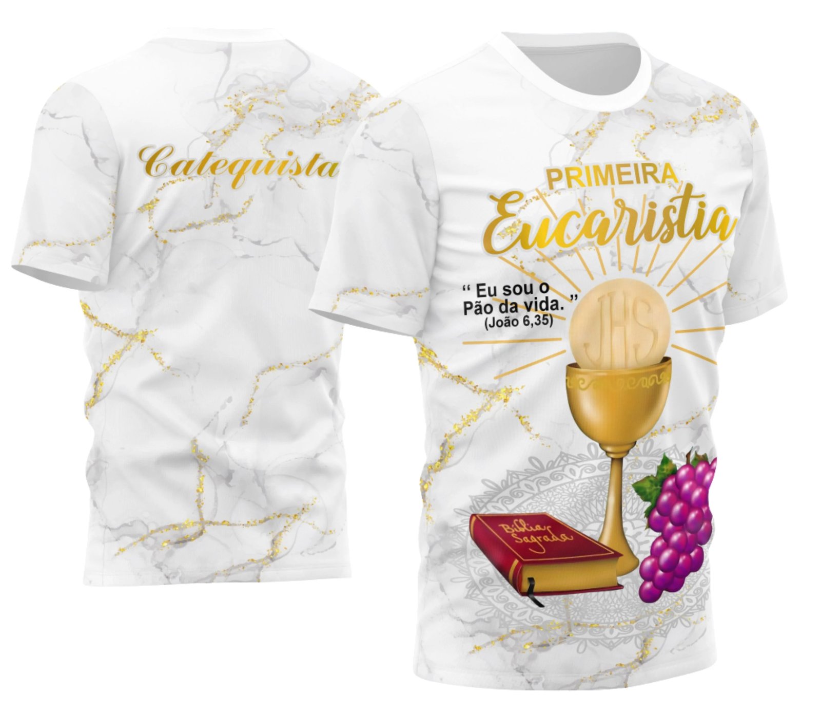 Arte Camisa Primeira Eucaristia  Comunhão - Religião