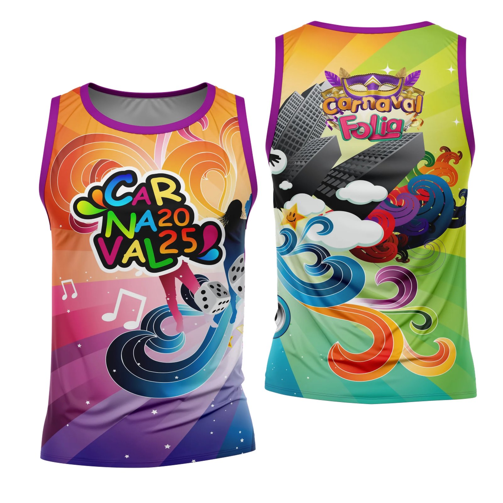 Arte Estampa Camisa Abadá de Carnaval 2026 - Modelo 23