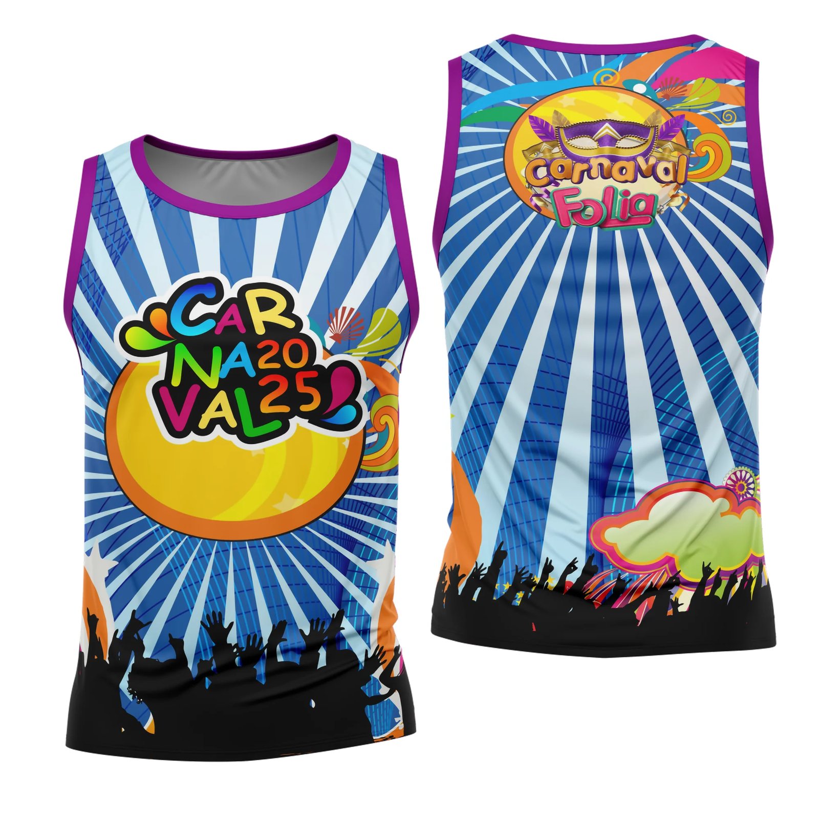 Arte Estampa Camisa Abadá de Carnaval 2026 - Modelo 23