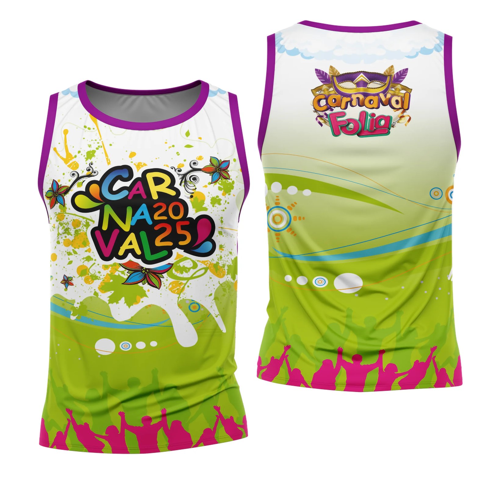 Arte Estampa Camisa Abadá de Carnaval 2026 - Modelo 23