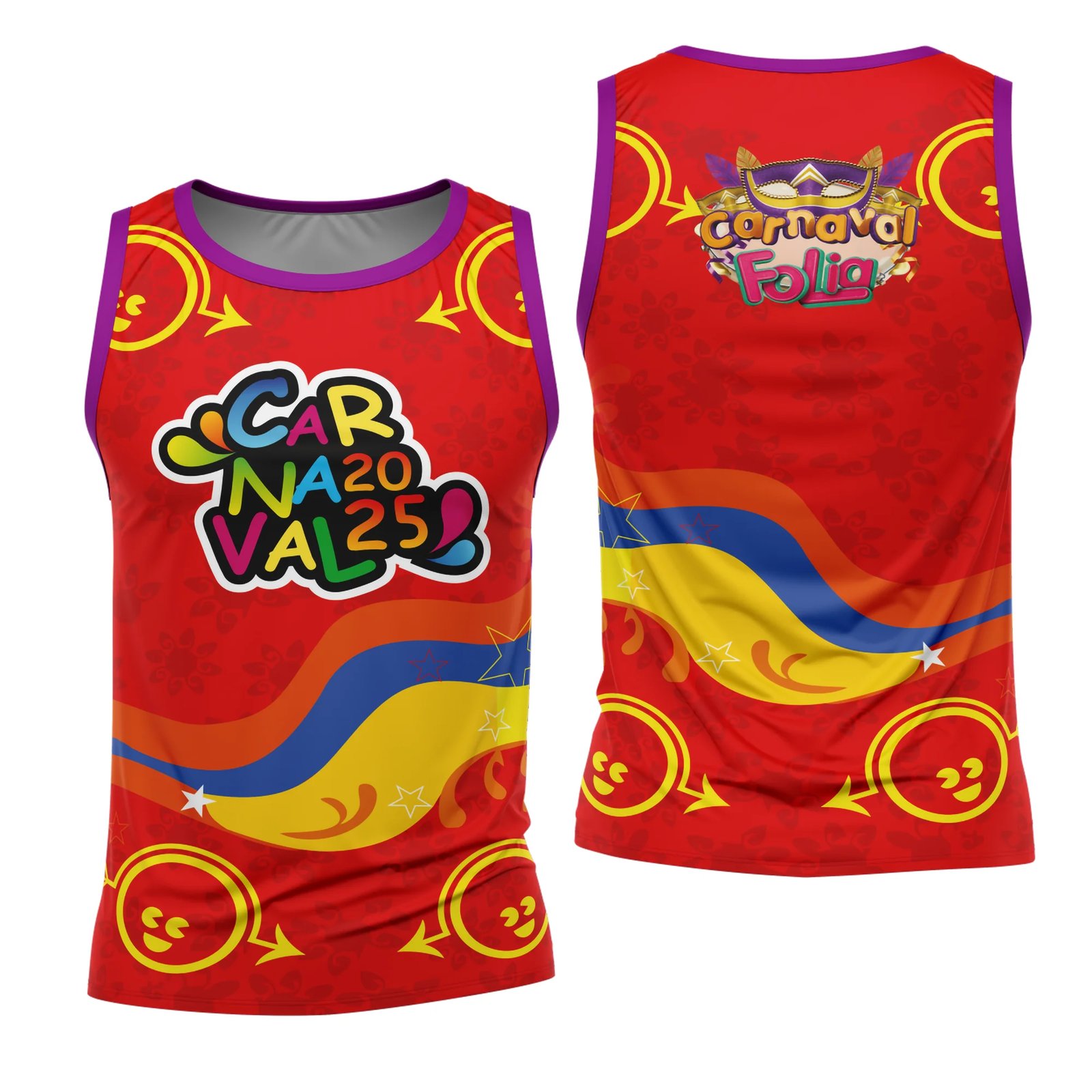 Arte Estampa Camisa Abadá de Carnaval 2026 - Modelo 23