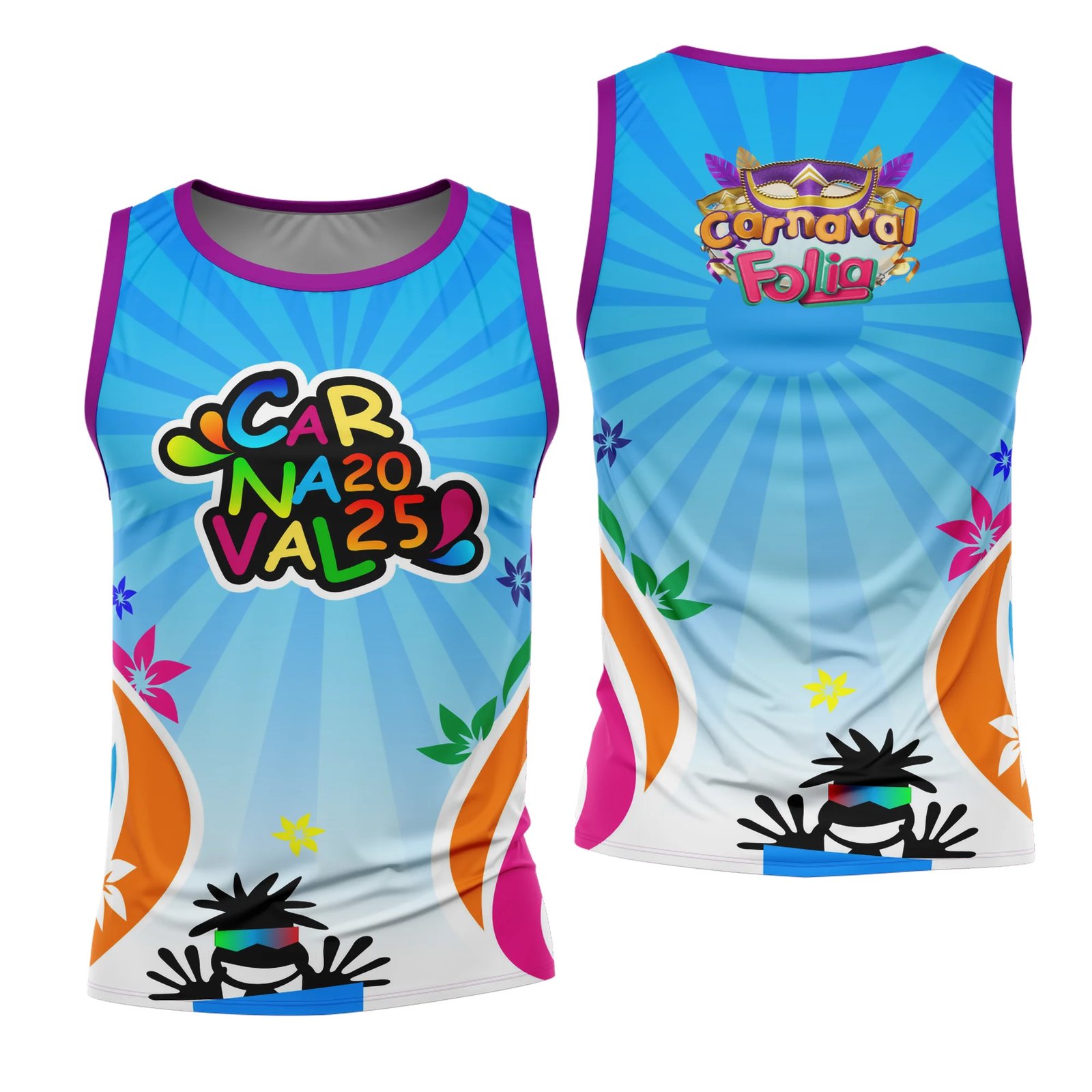 Arte Estampa Camisa Abadá de Carnaval 2026 - Modelo 23