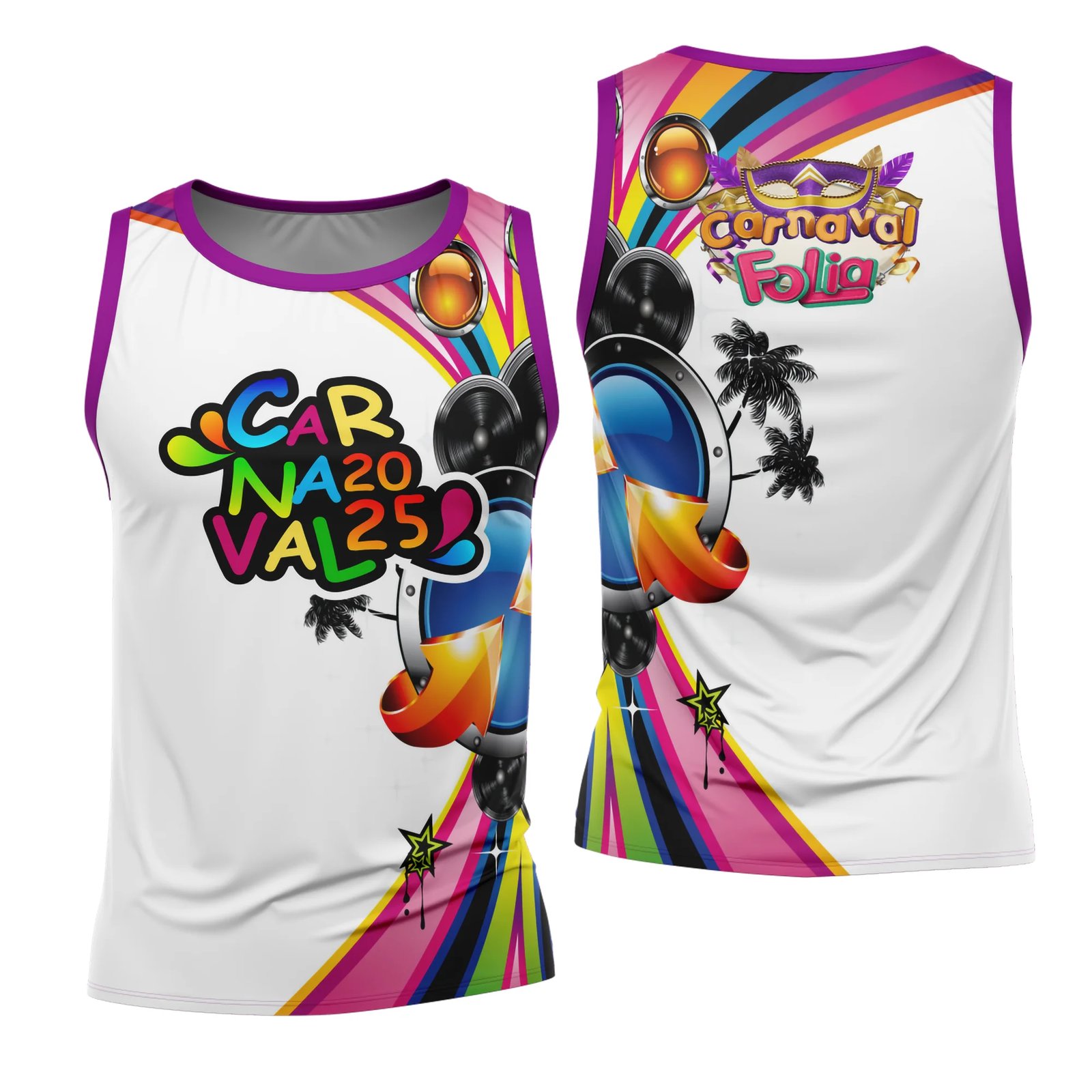 Arte Estampa Camisa Abadá de Carnaval 2026 - Modelo 23