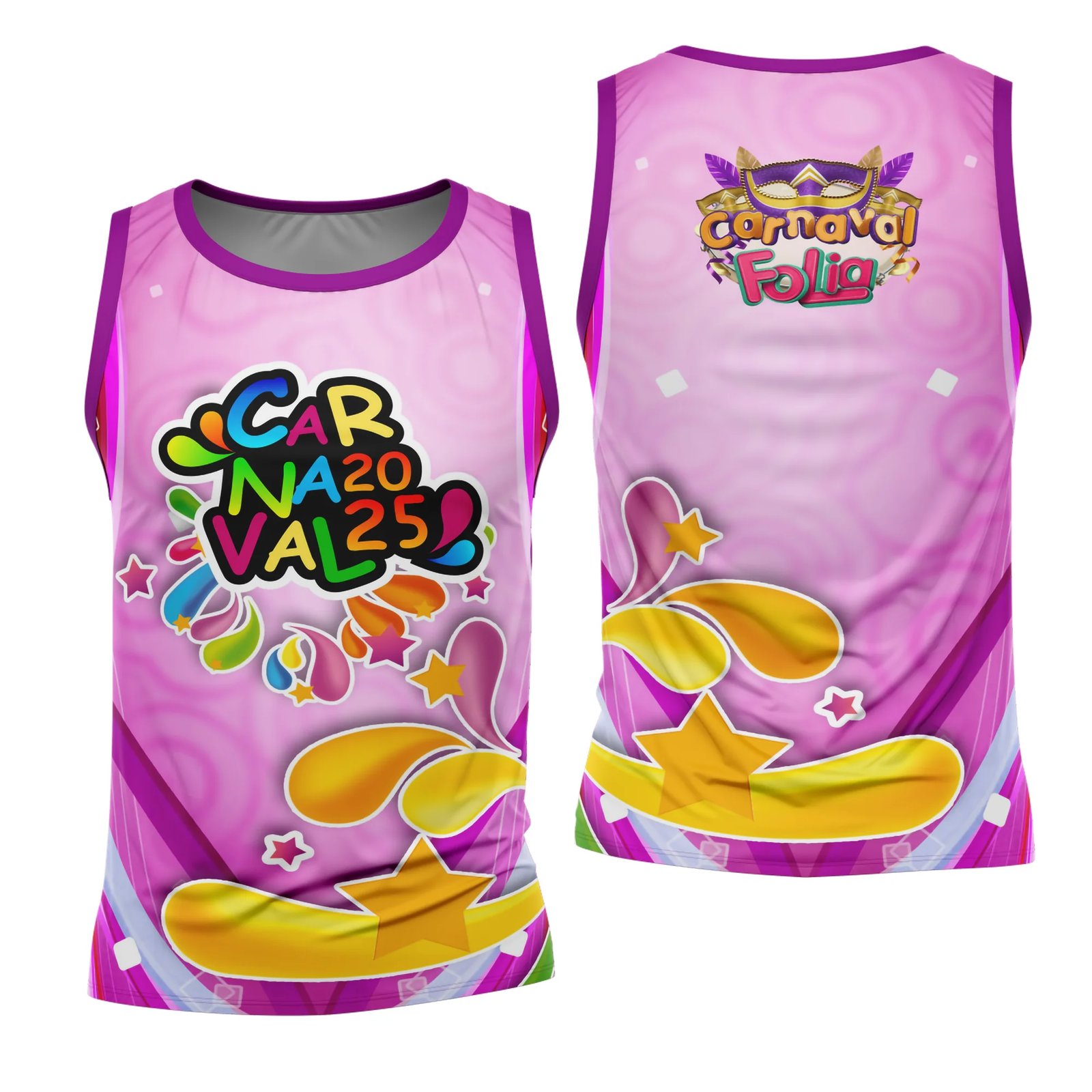 Arte Estampa Camisa Abadá de Carnaval 2026 - Modelo 23