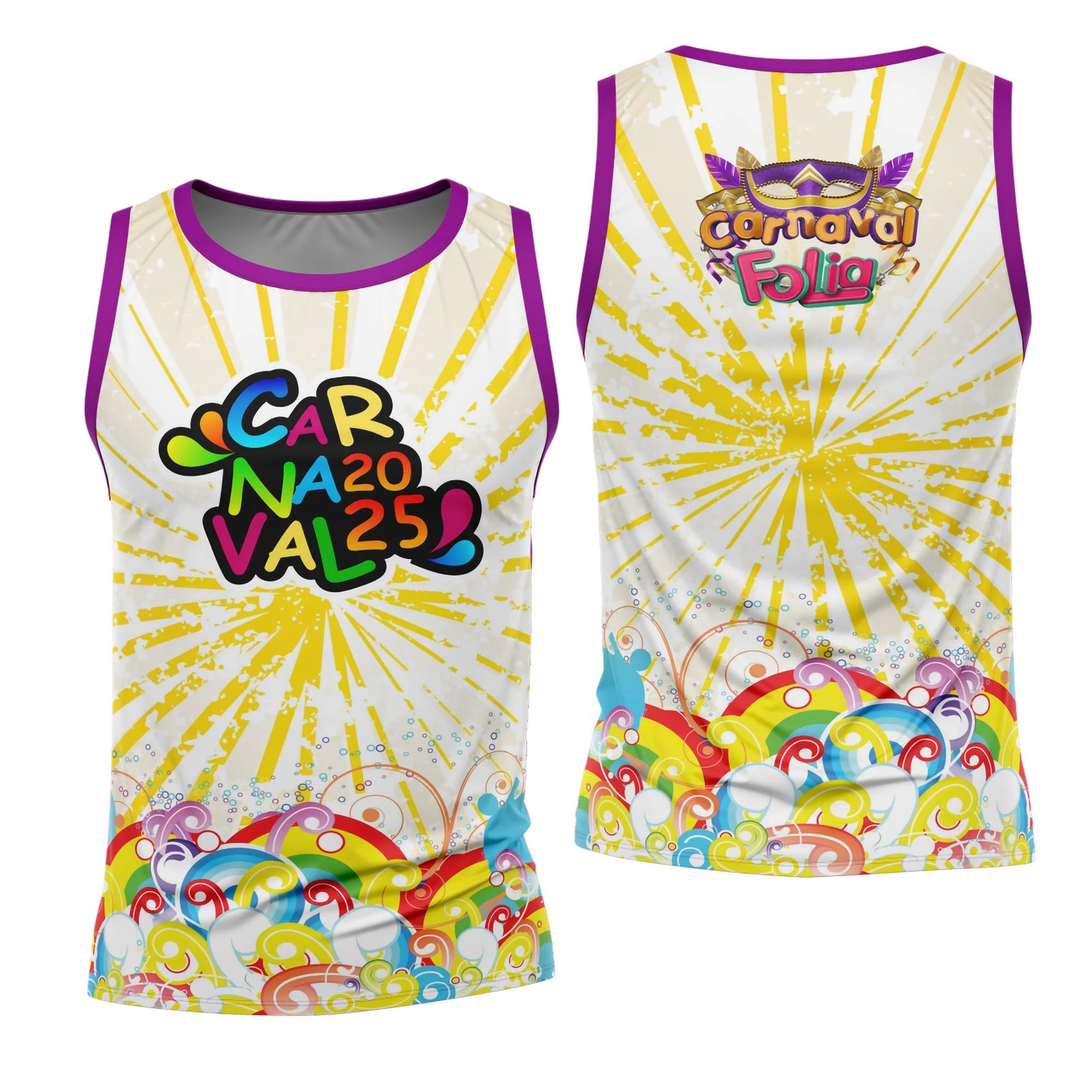 Arte Estampa Camisa Abadá de Carnaval 2026 - Modelo 23