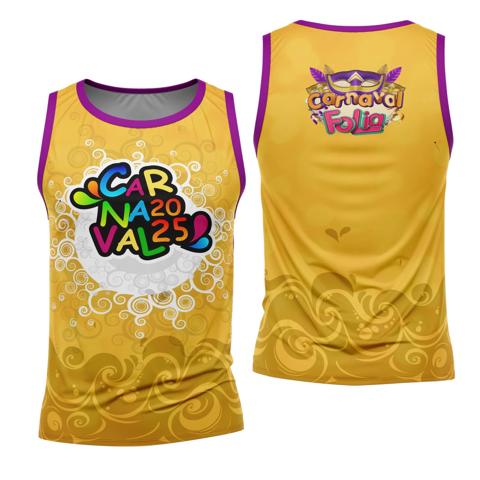 Arte Estampa Camisa Abadá de Carnaval 2026 - Modelo 23