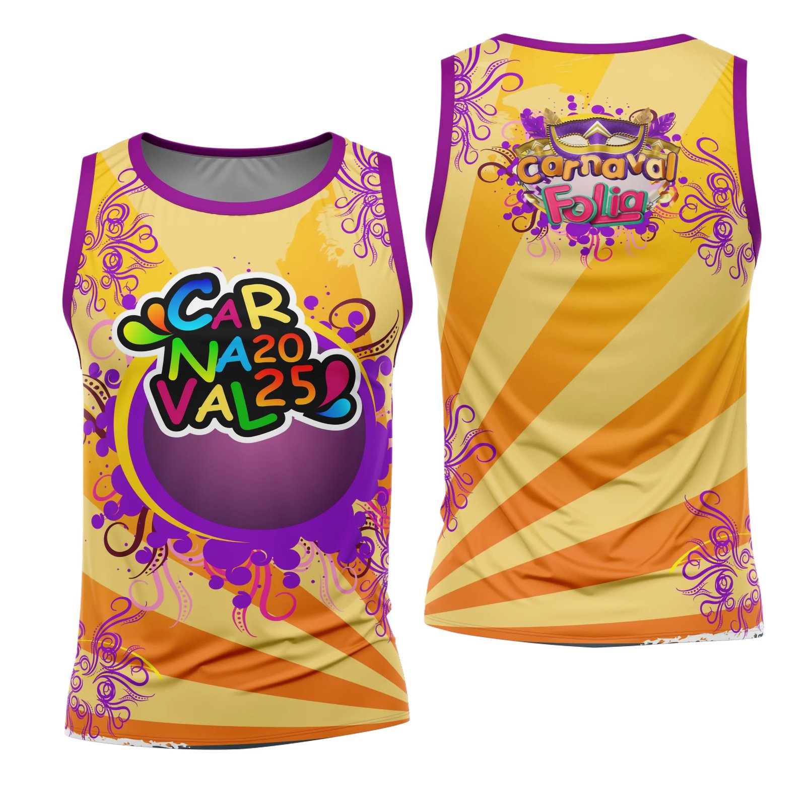 Arte Estampa Camisa Abadá de Carnaval 2026 - Modelo 23