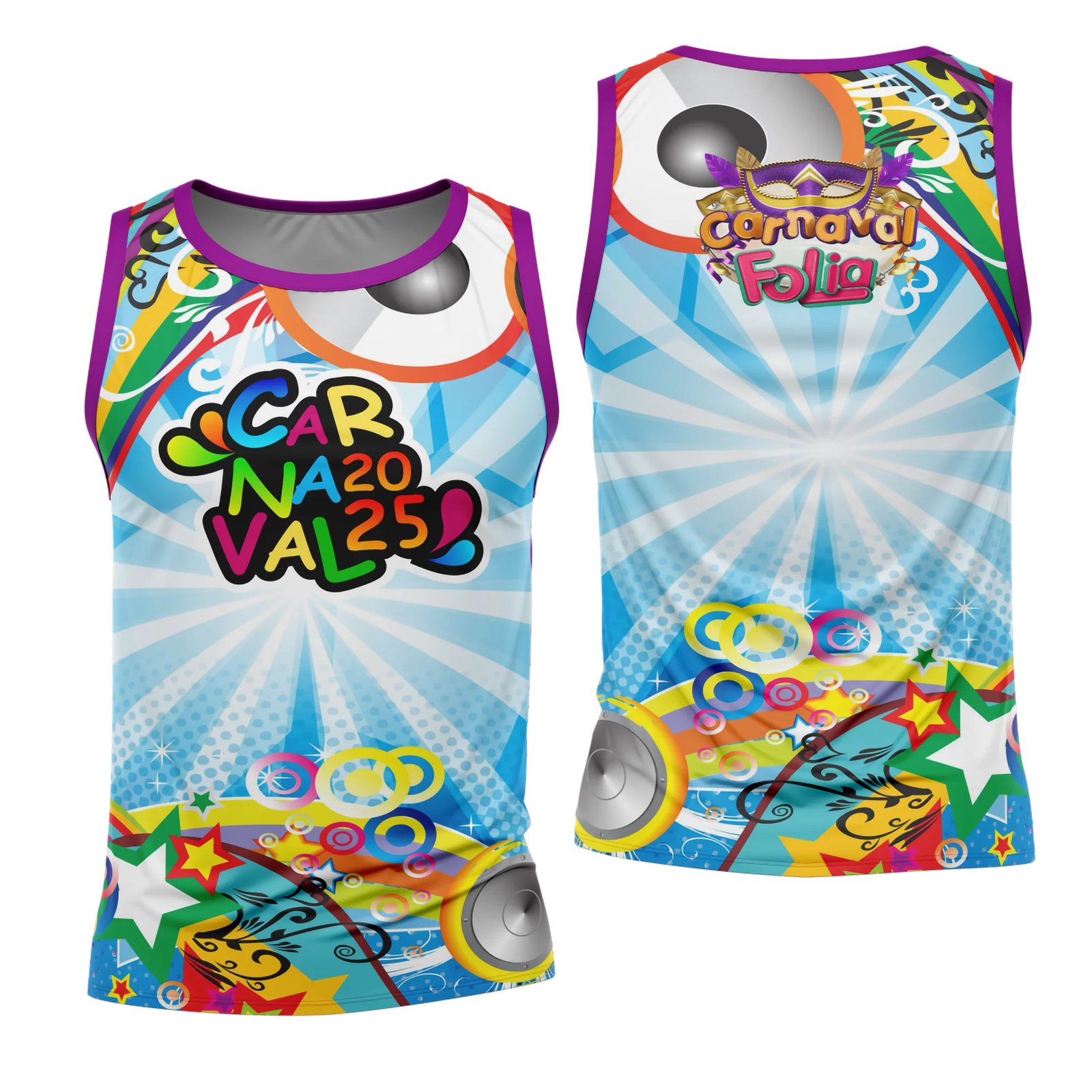 Arte Estampa Camisa Abadá de Carnaval 2026 - Modelo 23