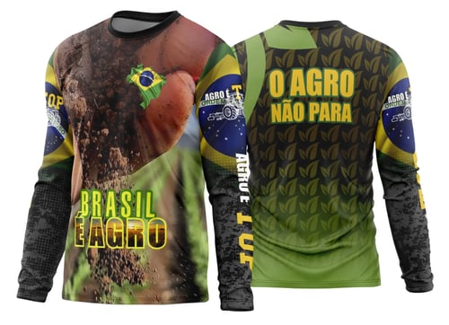 Arte Estampa Camisa Agro 2026 Manga Longa - Modelo 35
