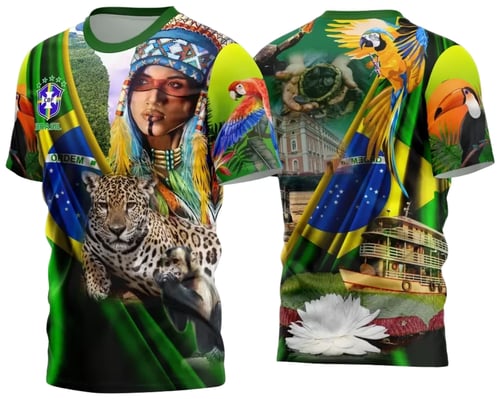 Arte Estampa Camisa Amazonas - Amazônia