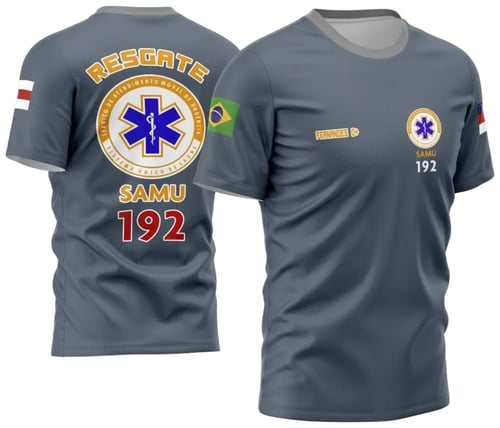 Arte Estampa Camisa Bombeiro Resgate 2024 - Modelo 03