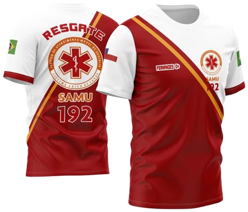 Arte Estampa Camisa Bombeiro Resgate 2024 - Modelo 04