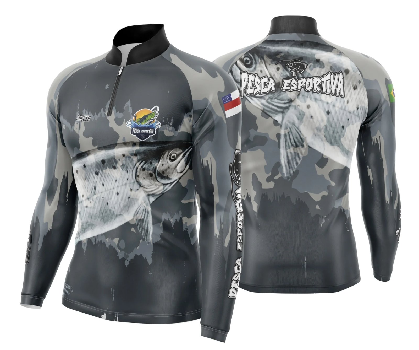 Arte Estampa Camisa De Pesca Esportiva Modelo 06