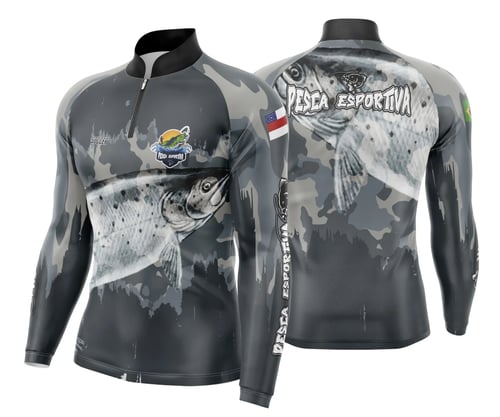 Arte Estampa Camisa De Pesca Esportiva Modelo 06