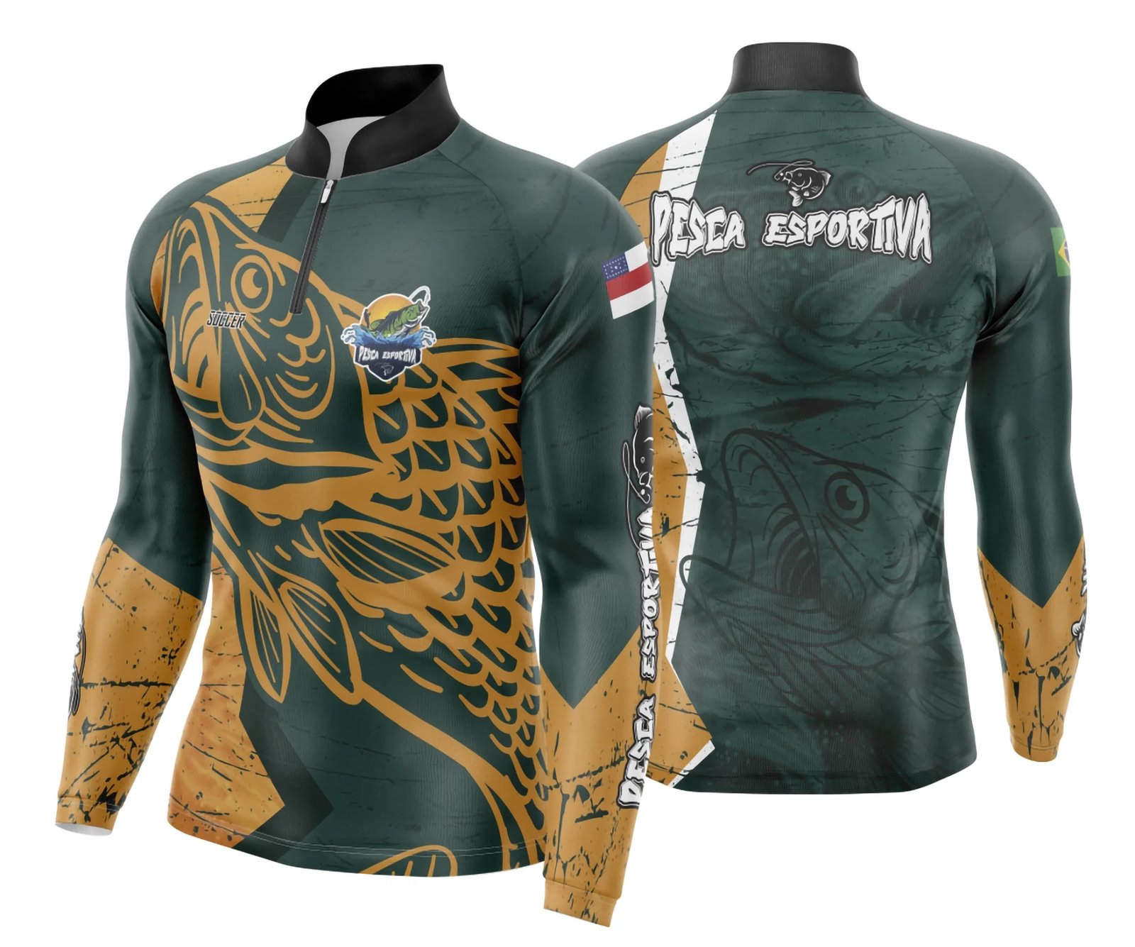 Arte Estampa Camisa De Pesca Esportiva Modelo 08