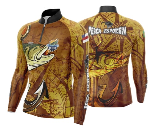 Arte Estampa Camisa De Pesca Esportiva Modelo 10