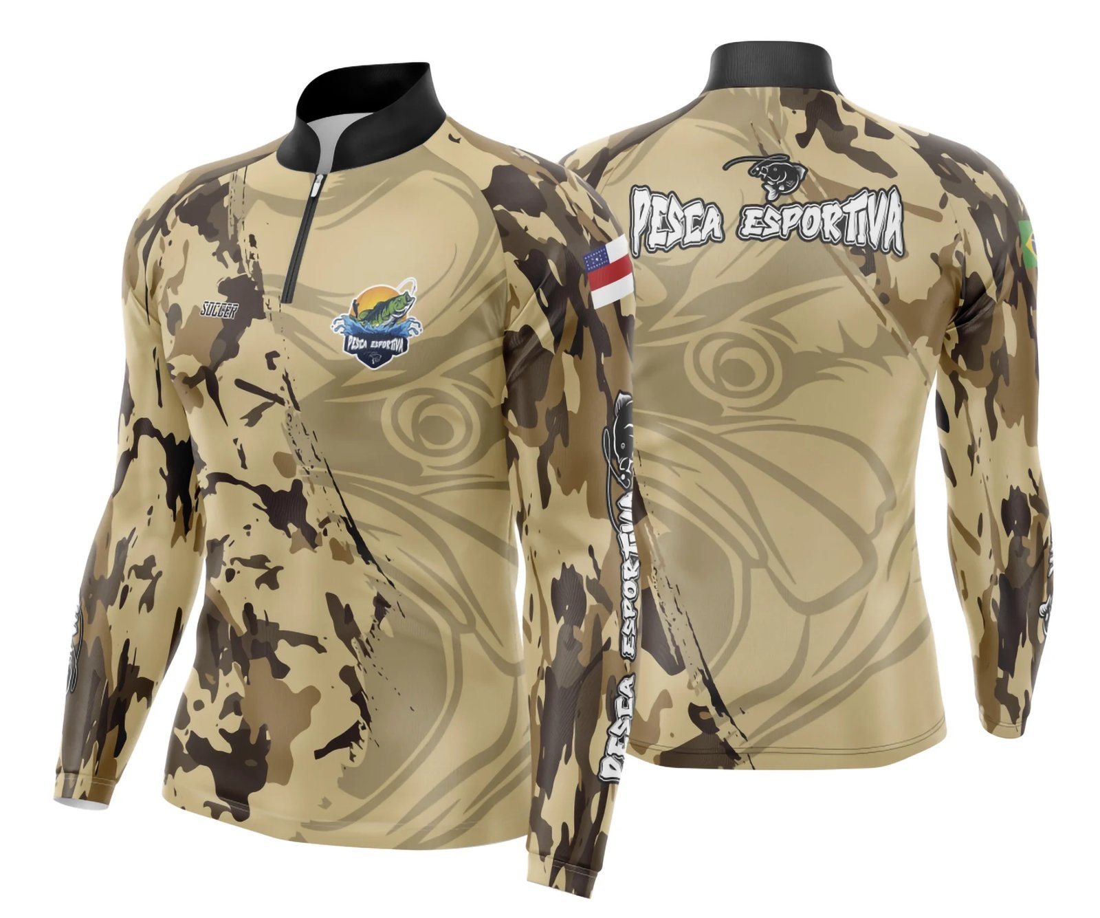 Arte Estampa Camisa De Pesca Esportiva Modelo 15