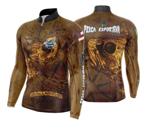 Arte Estampa Camisa De Pesca Esportiva Modelo 16
