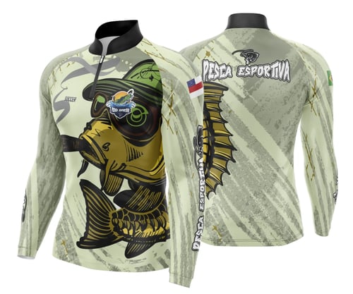 Arte Estampa Camisa De Pesca Esportiva Modelo 19