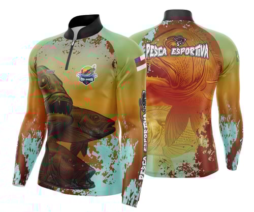 Arte Estampa Camisa De Pesca Esportiva Modelo 20