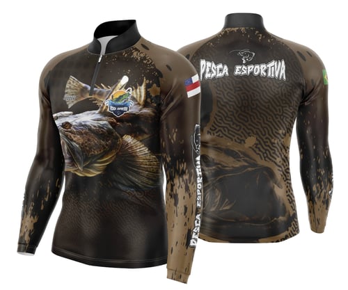 Arte Estampa Camisa De Pesca Esportiva Modelo 31