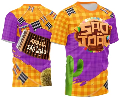 Arte Estampa Camisa Festa Junina Arraiá 2025