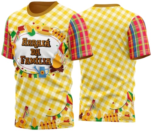 Arte Estampa Camisa Festa Junina Arraiá 2025