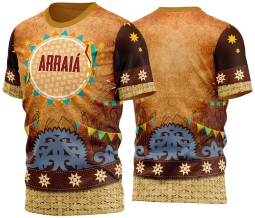Arte Estampa Camisa Festa Junina Arraiá 2025