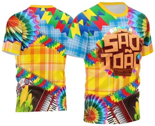 Arte Estampa Camisa Festa Junina Arraiá 2025