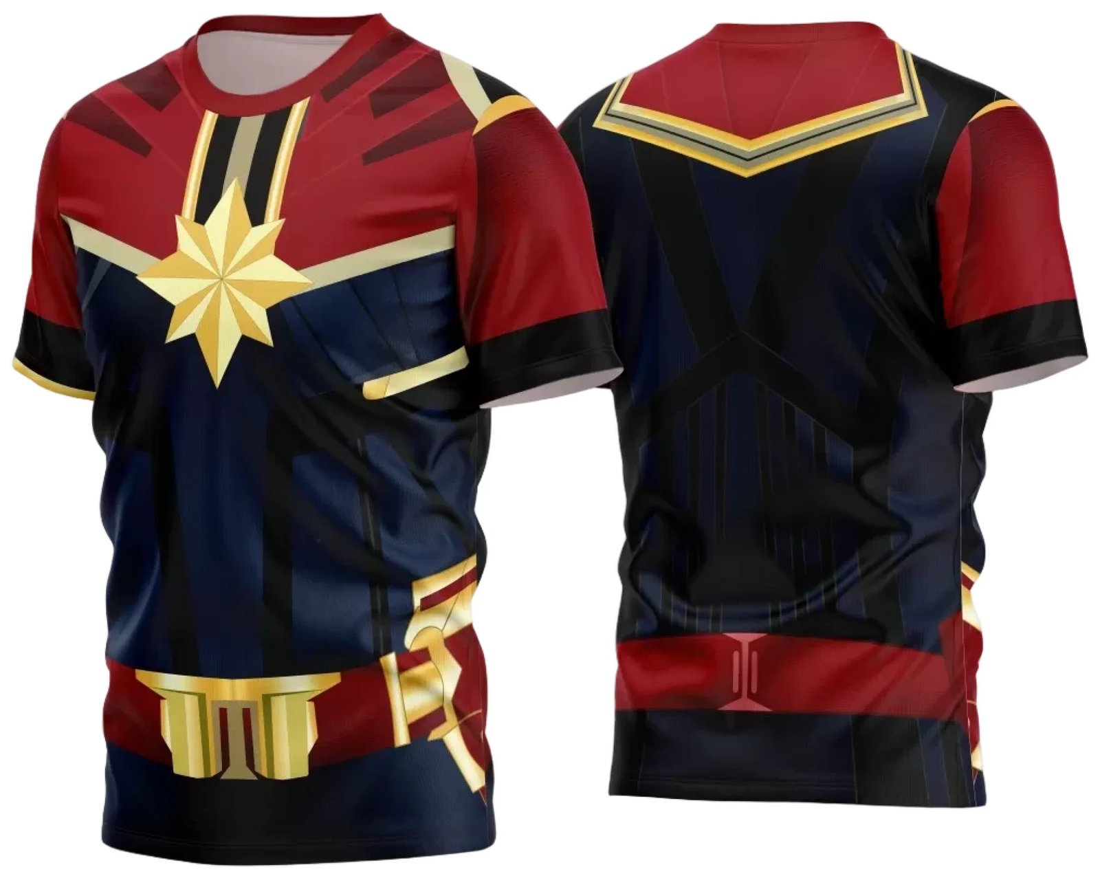 Arte Estampa Camisa Heróis - Capitã Marvel