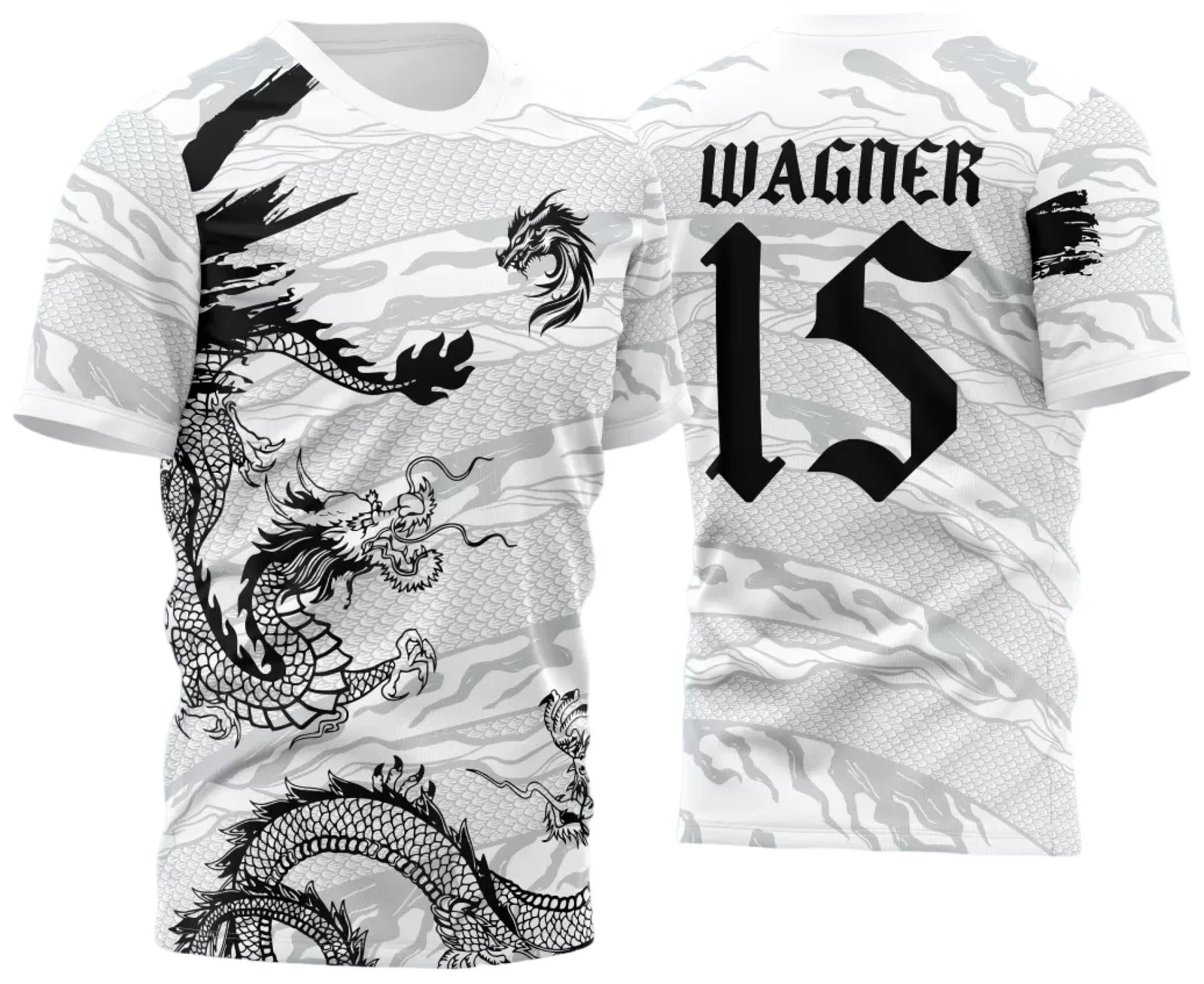 Arte Estampa Camisa Interclasse - Jogos Internos - 2024 - Dragão Branco