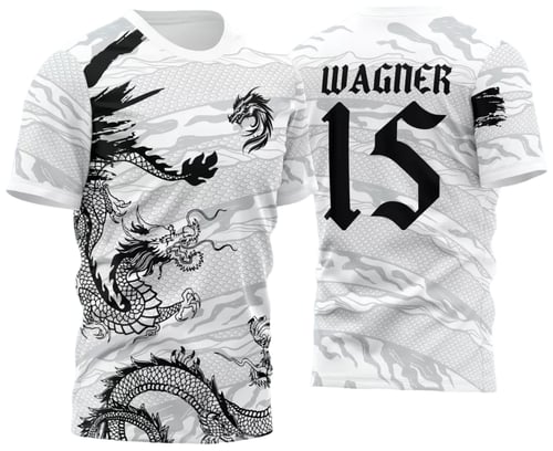 Arte Estampa Camisa Interclasse - Jogos Internos - 2024 - Dragão Branco