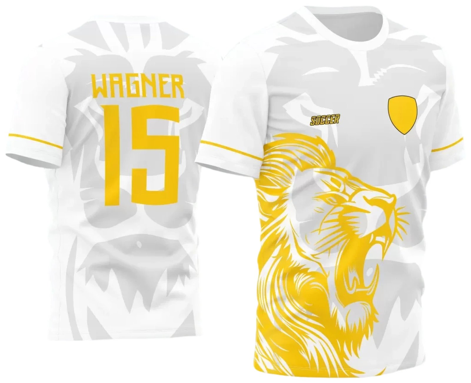 Arte Estampa Camisa Interclasse Leão Amarelo 2024