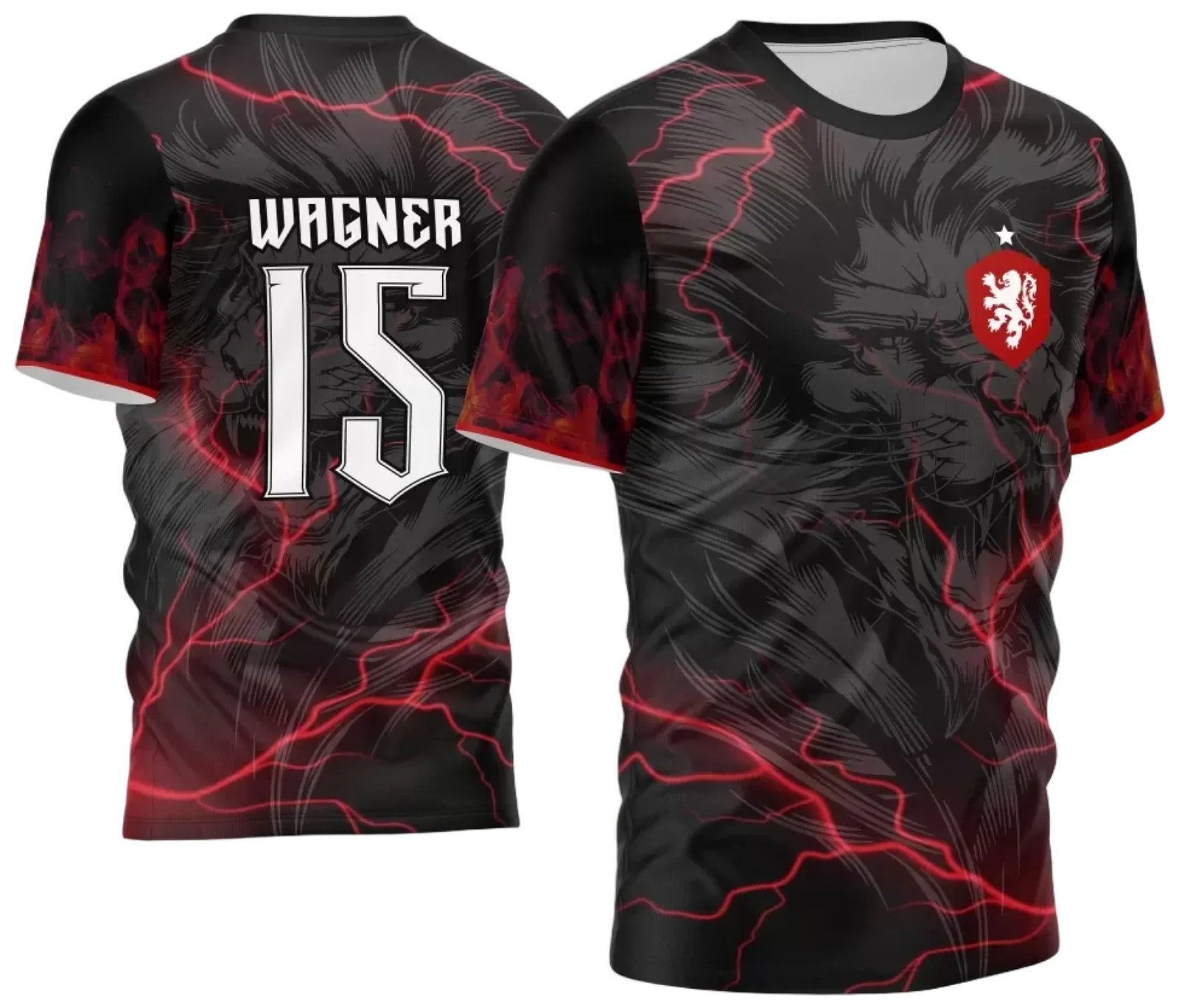 Arte Estampa Camisa INTERCLASSE Leão com raios 2024 - 2025