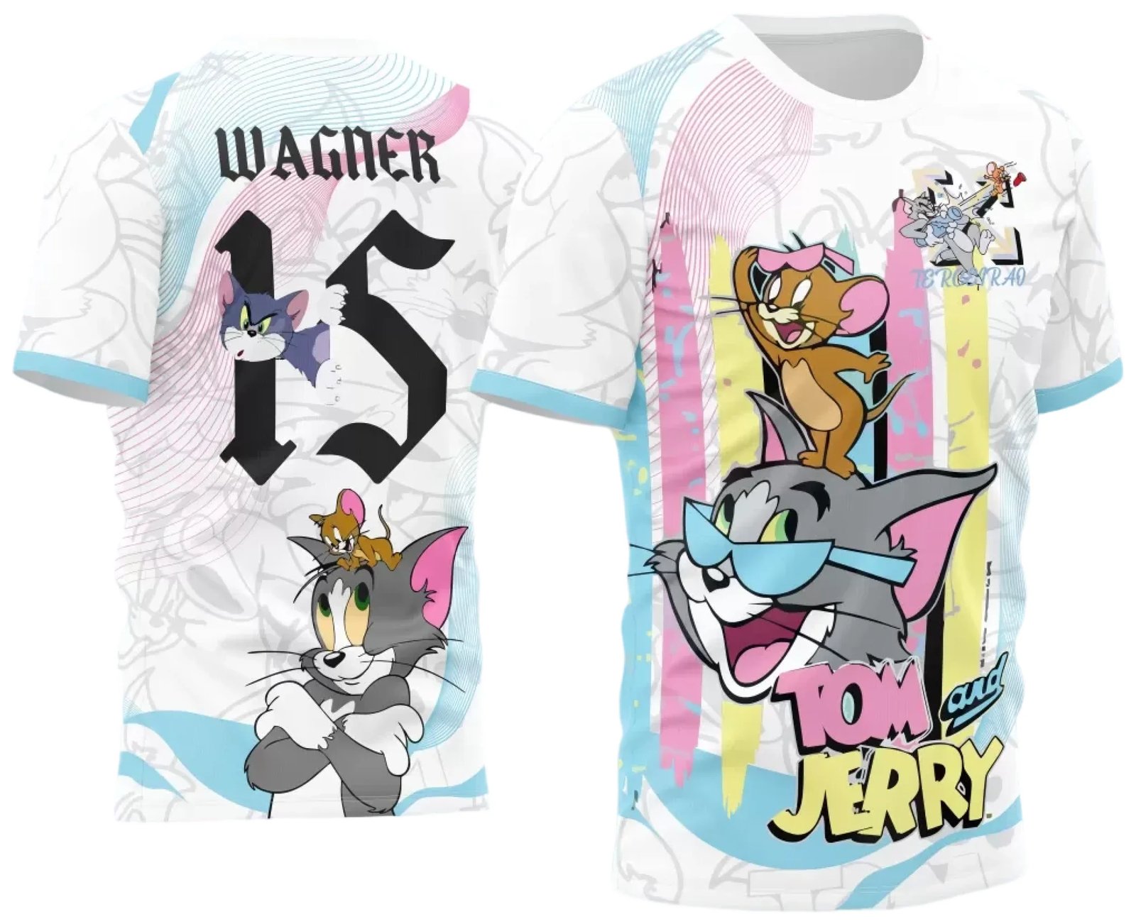 Arte Estampa Camisa Interclasse Tom e Jerry