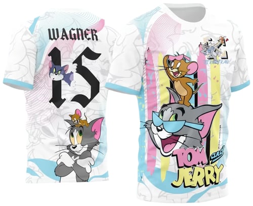 Arte Estampa Camisa Interclasse Tom e Jerry